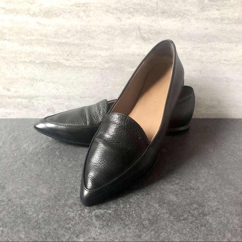 Everlane modern point loafer black